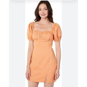 ASTR Women's Wendy Orange Mini Dress Size Small